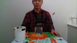 Pouring rice full